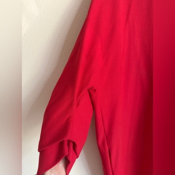 COS Red Draped Shift Dress - Picture 3 of 10